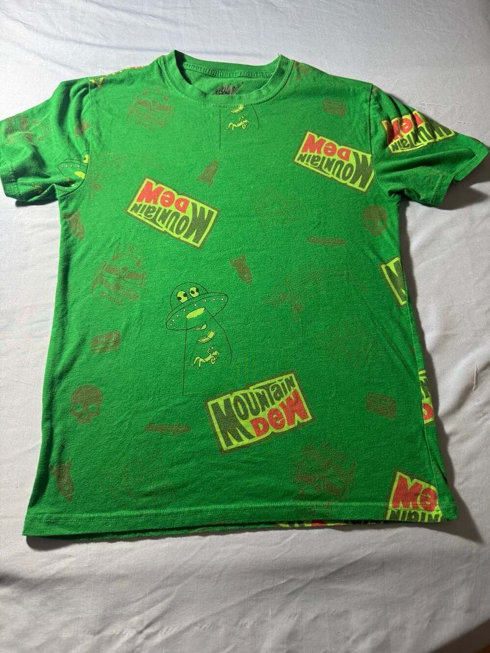 Mountain Dew Mtn Dew All Over Graphic T-Shirt Size S